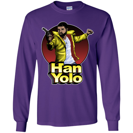 T-Shirts Purple / YS Han Yolo Youth Long Sleeve T-Shirt