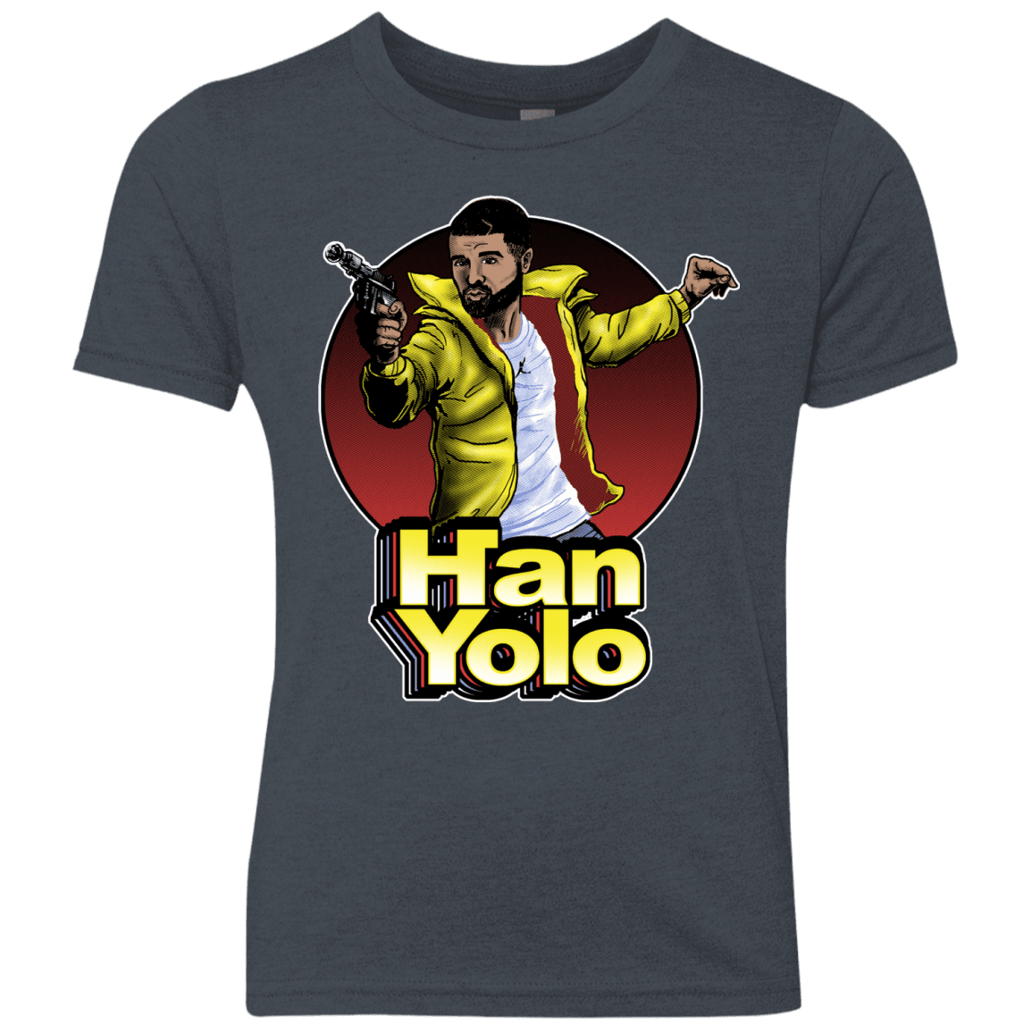 T-Shirts Vintage Navy / YXS Han Yolo Youth Triblend T-Shirt