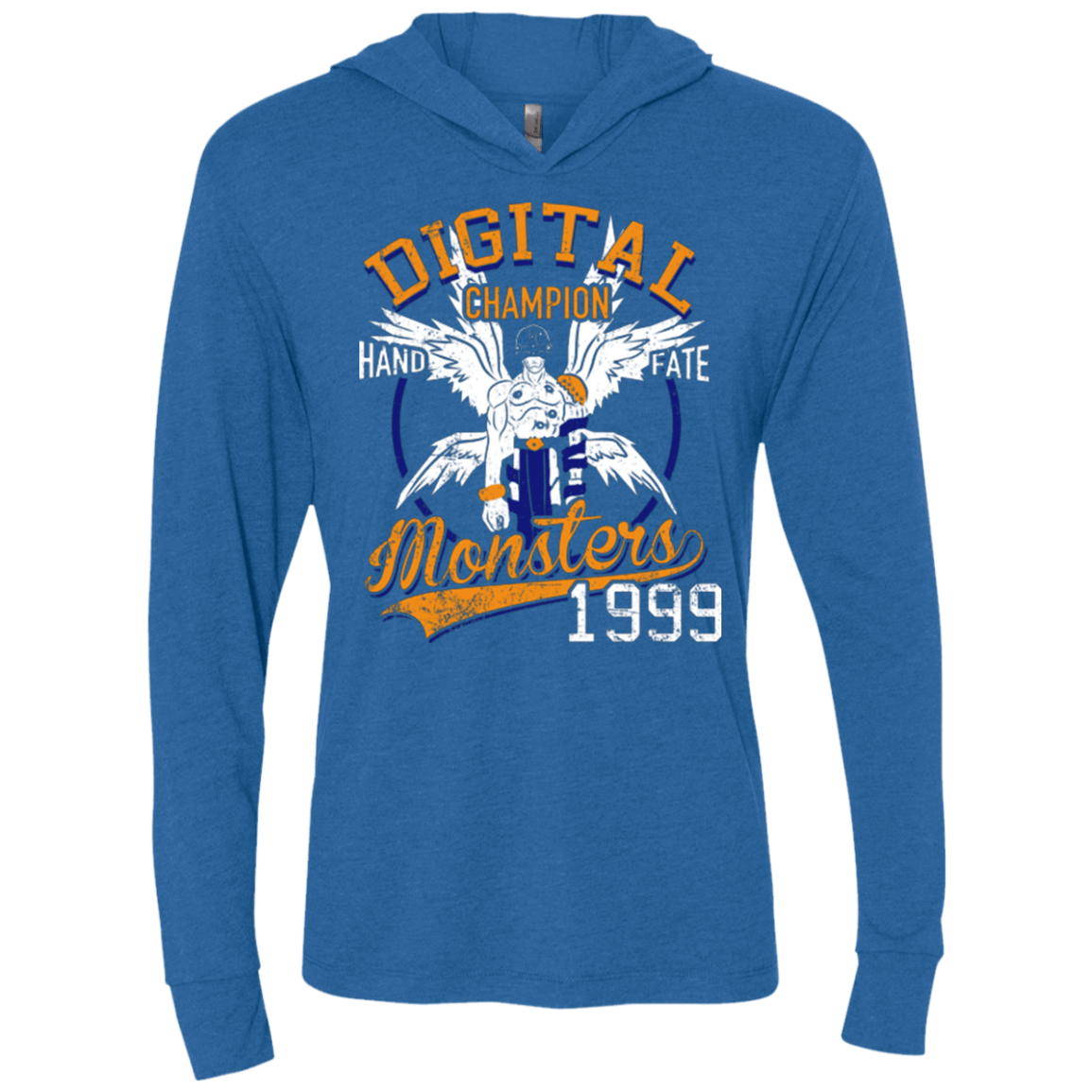 T-Shirts Vintage Royal / X-Small HAND OF FATE Triblend Long Sleeve Hoodie Tee