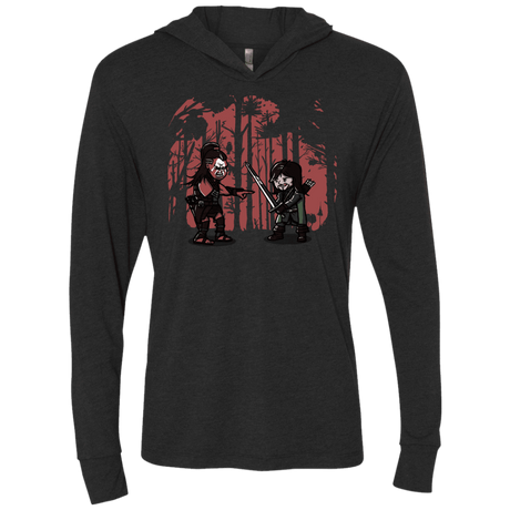 T-Shirts Vintage Black / X-Small Hands Triblend Long Sleeve Hoodie Tee