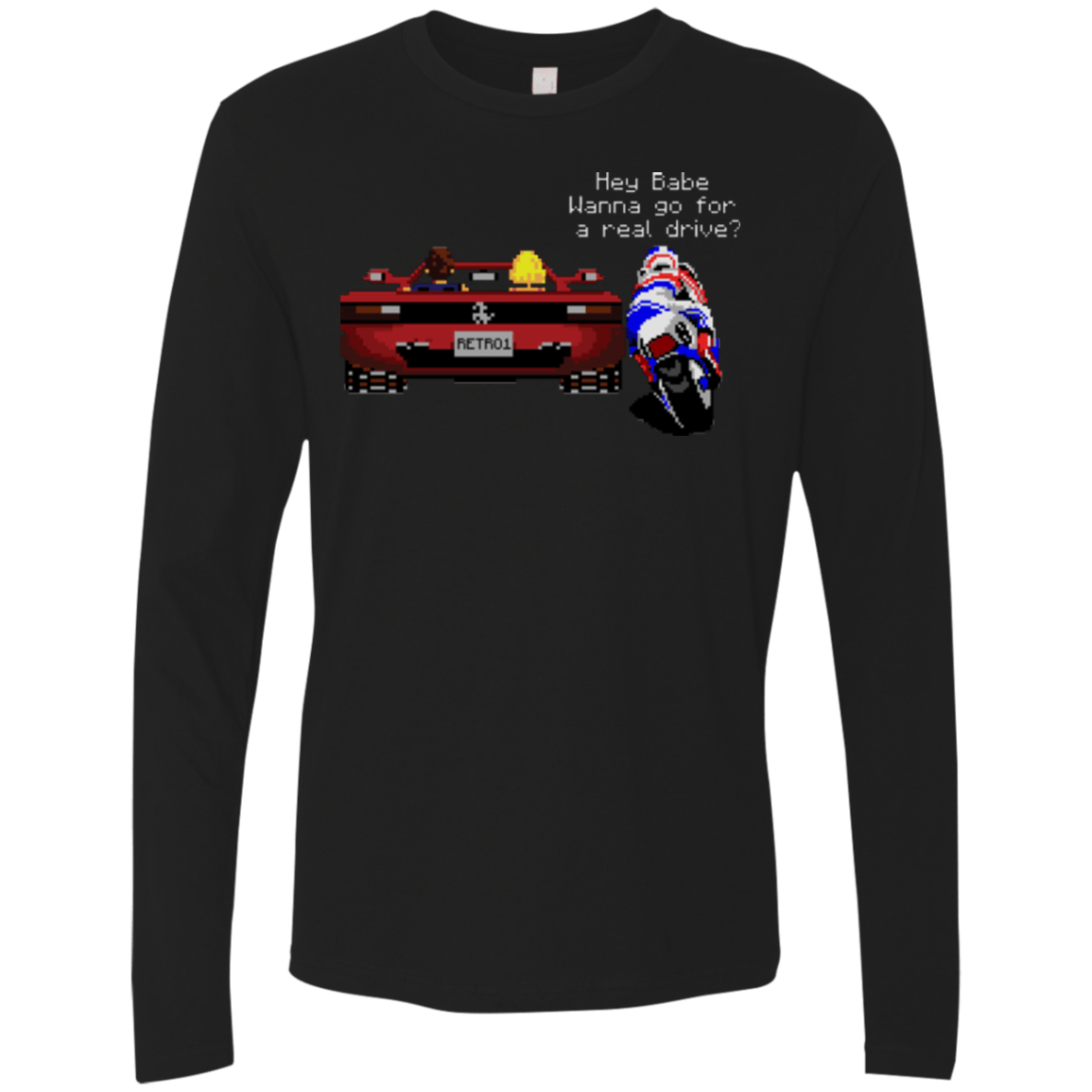 T-Shirts Black / Small Hang On to Outrun Men's Premium Long Sleeve