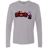 T-Shirts Heather Grey / Small Hang On to Outrun Men's Premium Long Sleeve