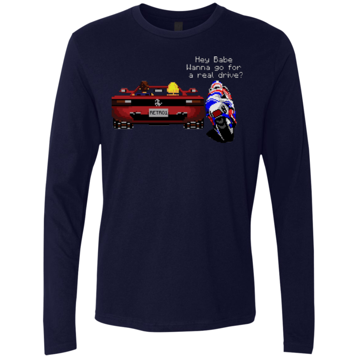 T-Shirts Midnight Navy / Small Hang On to Outrun Men's Premium Long Sleeve