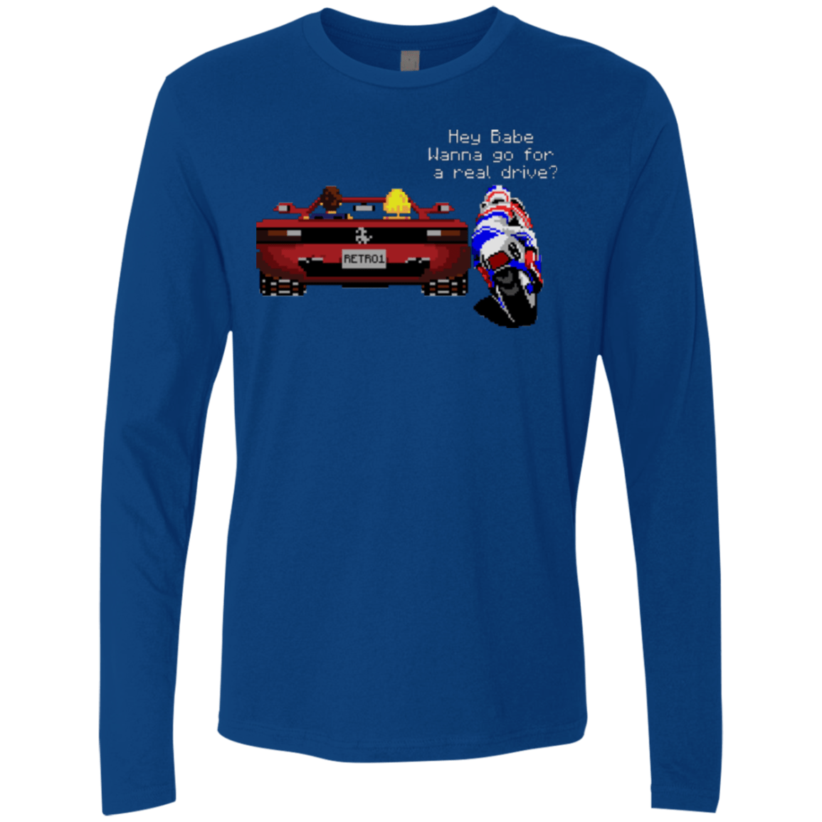 T-Shirts Royal / Small Hang On to Outrun Men's Premium Long Sleeve