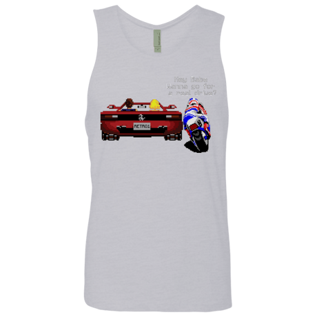 T-Shirts Heather Grey / Small Hang On to Outrun Men's Premium Tank Top