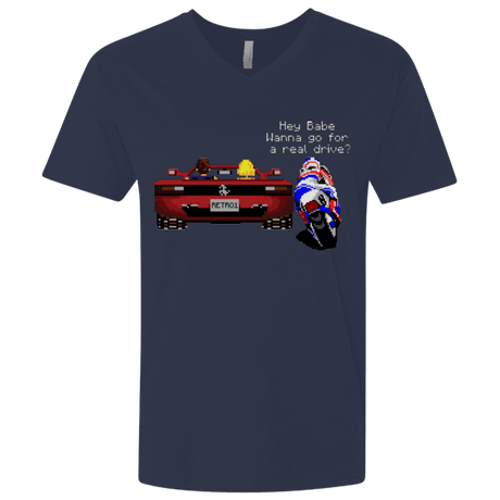 T-Shirts Midnight Navy / X-Small Hang On to Outrun Men's Premium V-Neck