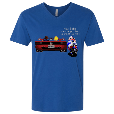 T-Shirts Royal / X-Small Hang On to Outrun Men's Premium V-Neck