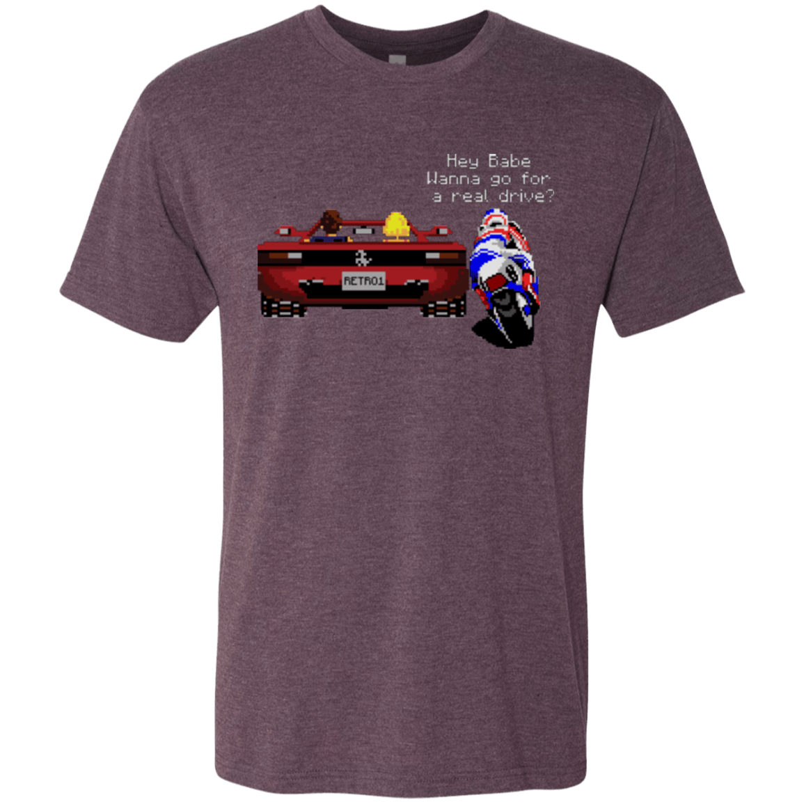 T-Shirts Vintage Purple / Small Hang On to Outrun Men's Triblend T-Shirt