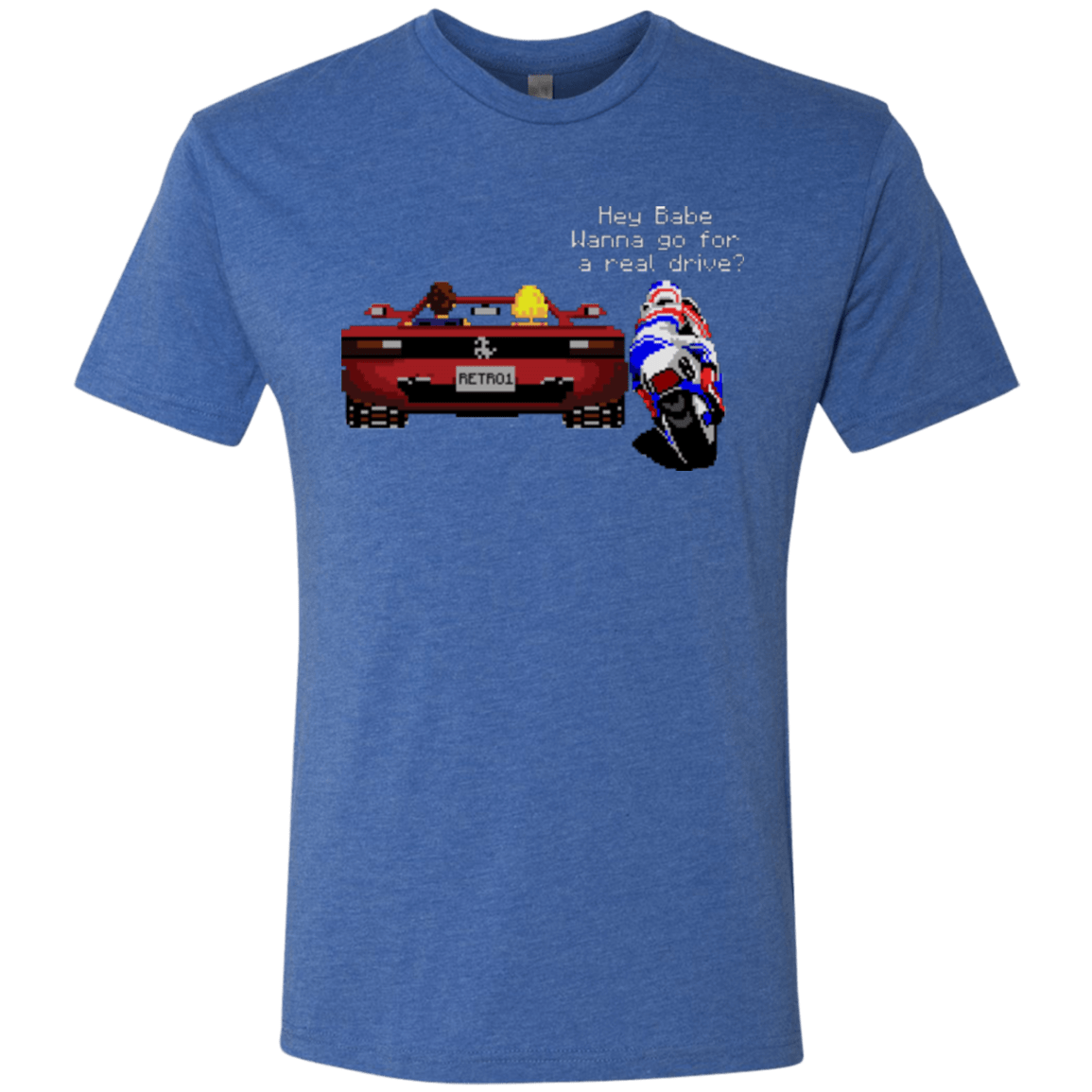 T-Shirts Vintage Royal / Small Hang On to Outrun Men's Triblend T-Shirt