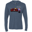T-Shirts Indigo / X-Small Hang On to Outrun Triblend Long Sleeve Hoodie Tee