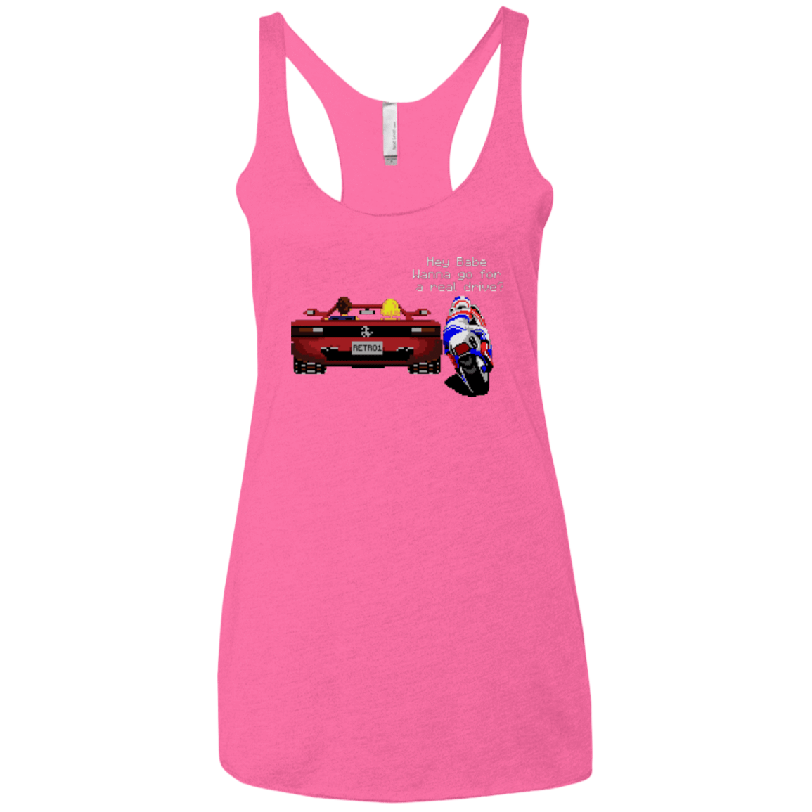 T-Shirts Vintage Pink / X-Small Hang On to Outrun Women's Triblend Racerback Tank