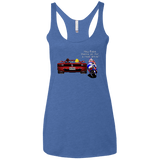 T-Shirts Vintage Royal / X-Small Hang On to Outrun Women's Triblend Racerback Tank