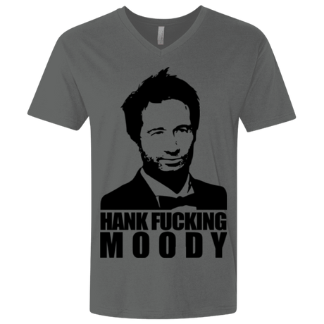 T-Shirts Heavy Metal / X-Small Hank fucking moody Men's Premium V-Neck