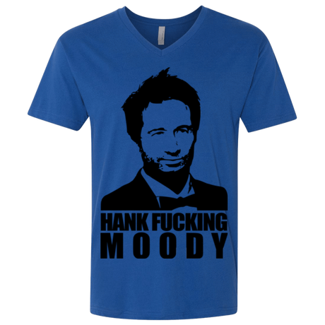 T-Shirts Royal / X-Small Hank fucking moody Men's Premium V-Neck