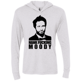 T-Shirts Heather White / X-Small Hank fucking moody Triblend Long Sleeve Hoodie Tee