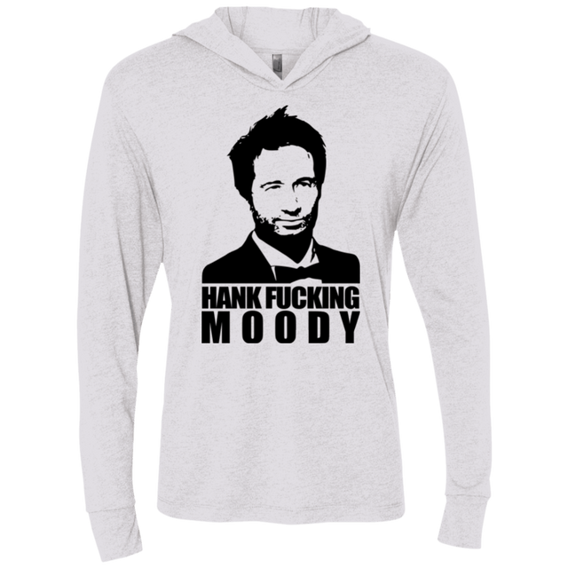 T-Shirts Heather White / X-Small Hank fucking moody Triblend Long Sleeve Hoodie Tee
