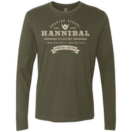 T-Shirts Military Green / S Hannibal Academy Men's Premium Long Sleeve
