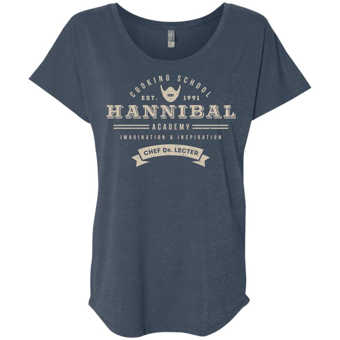 T-Shirts Indigo / X-Small Hannibal Academy Triblend Dolman Sleeve