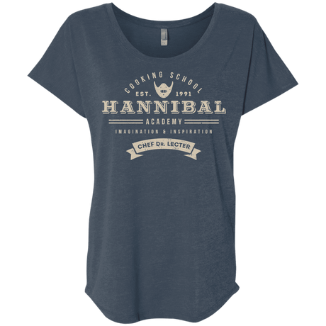 T-Shirts Indigo / X-Small Hannibal Academy Triblend Dolman Sleeve