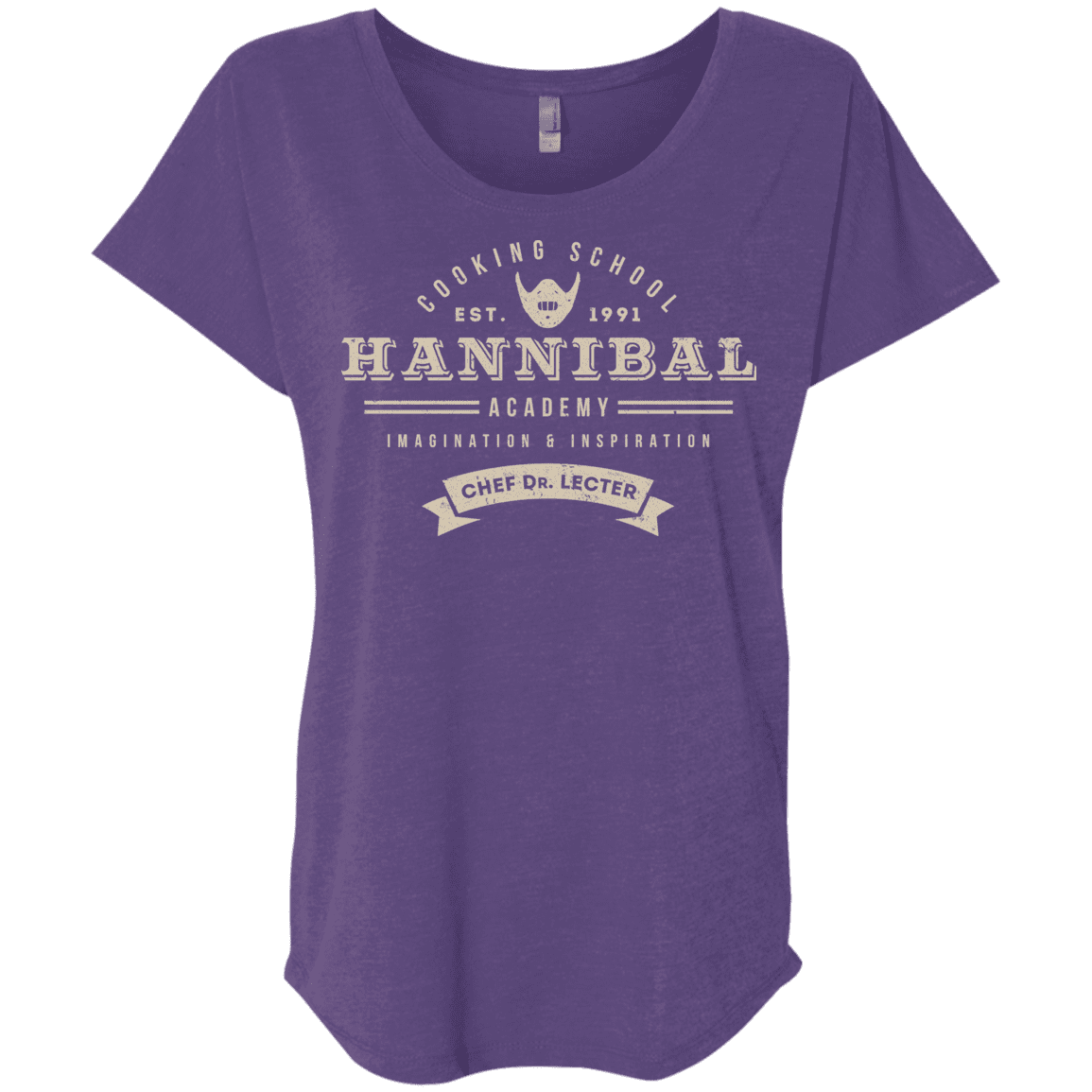 T-Shirts Purple Rush / X-Small Hannibal Academy Triblend Dolman Sleeve