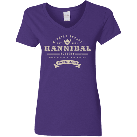 T-Shirts Purple / S Hannibal Academy Women's V-Neck T-Shirt