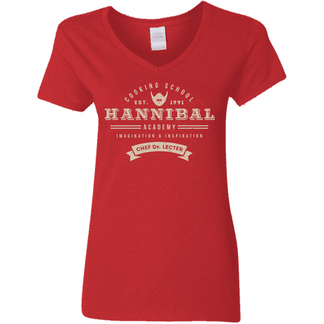 T-Shirts Red / S Hannibal Academy Women's V-Neck T-Shirt