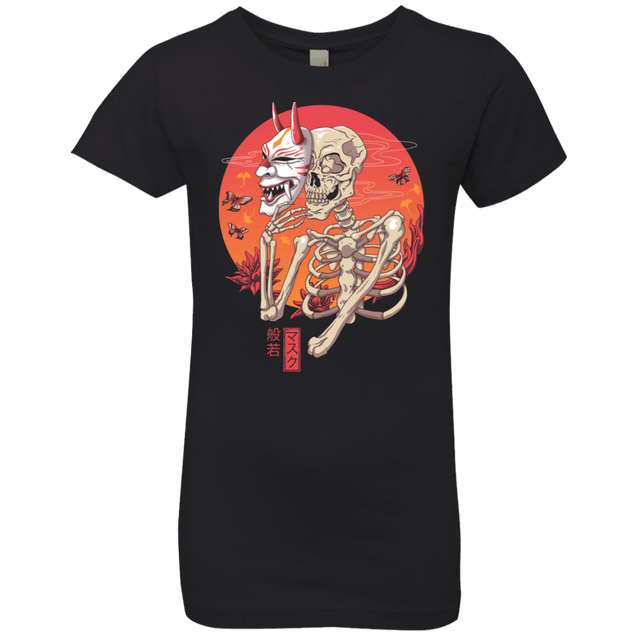 T-Shirts Black / YXS Hannya Yokai Mask Girls Premium T-Shirt