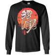 T-Shirts Black / S Hannya Yokai Mask Men's Long Sleeve T-Shirt