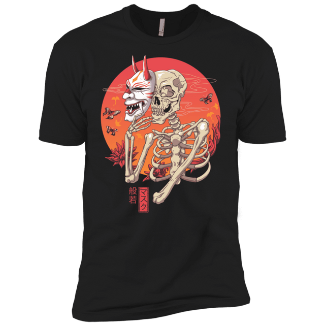 T-Shirts Black / X-Small Hannya Yokai Mask Men's Premium T-Shirt