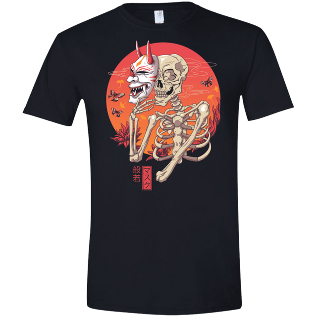 T-Shirts Black / X-Small Hannya Yokai Mask Men's Semi-Fitted Softstyle