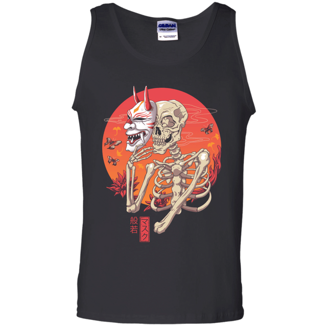 T-Shirts Black / S Hannya Yokai Mask Men's Tank Top