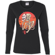 T-Shirts Black / S Hannya Yokai Mask Women's Long Sleeve T-Shirt