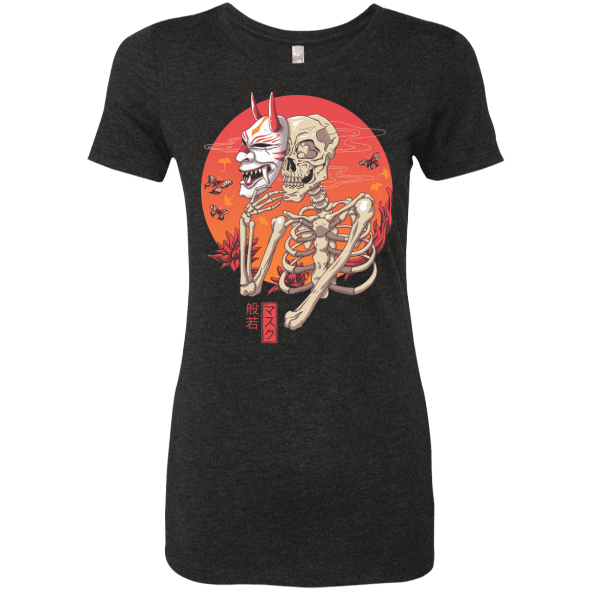 T-Shirts Vintage Black / S Hannya Yokai Mask Women's Triblend T-Shirt