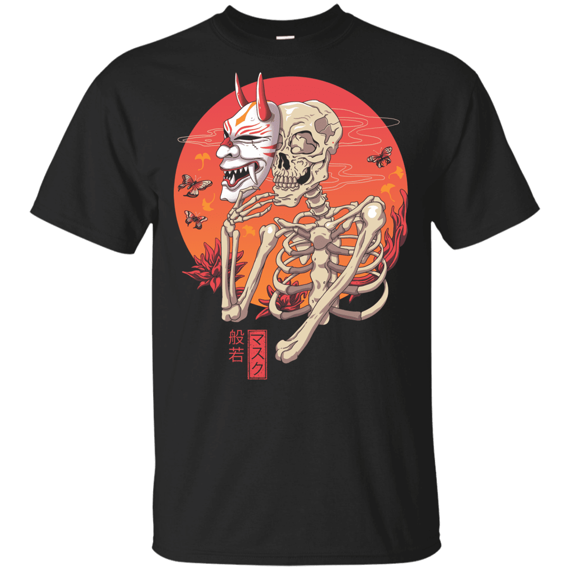 T-Shirts Black / YXS Hannya Yokai Mask Youth T-Shirt