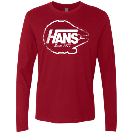 T-Shirts Cardinal / S Hans Men's Premium Long Sleeve