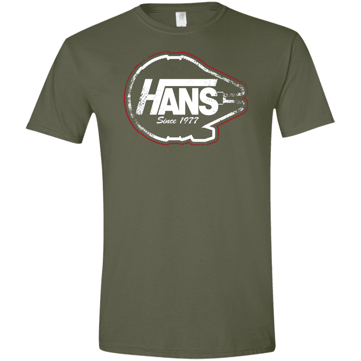 T-Shirts Military Green / S Hans Men's Semi-Fitted Softstyle
