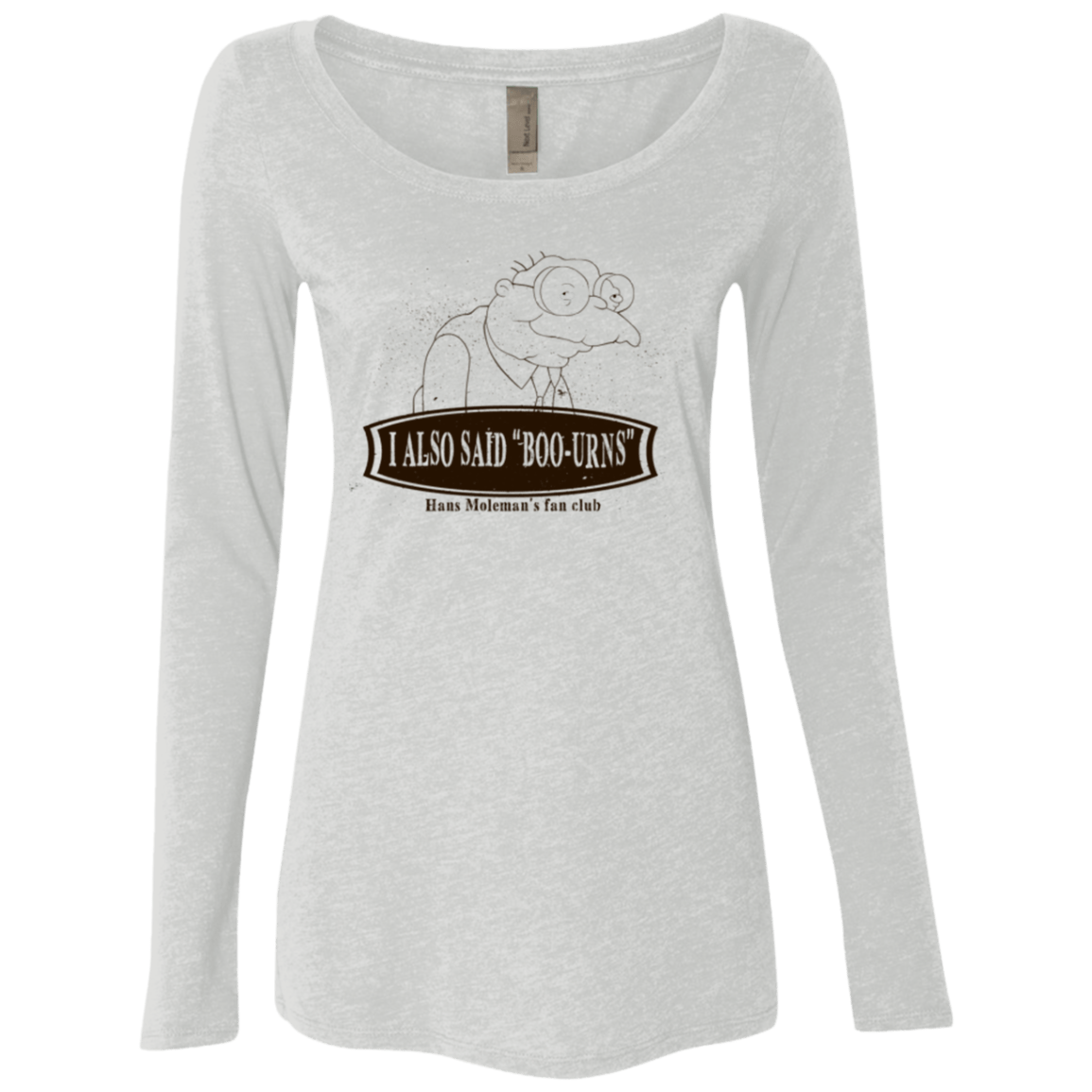 T-Shirts Heather White / Small Hans Moleman Fans Club Women's Triblend Long Sleeve Shirt