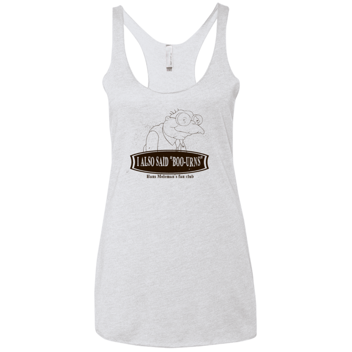 Hans Moleman Fans Club Women's Triblend Racerback Tank