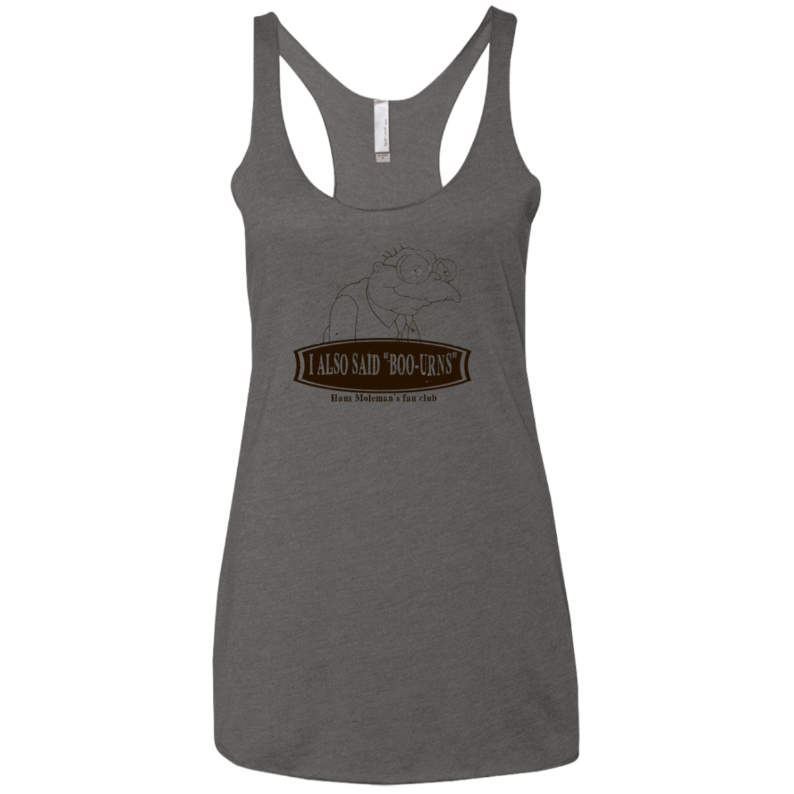 T-Shirts Premium Heather / X-Small Hans Moleman Fans Club Women's Triblend Racerback Tank