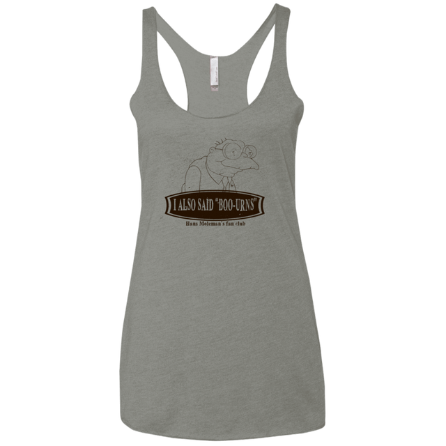 T-Shirts Venetian Grey / X-Small Hans Moleman Fans Club Women's Triblend Racerback Tank