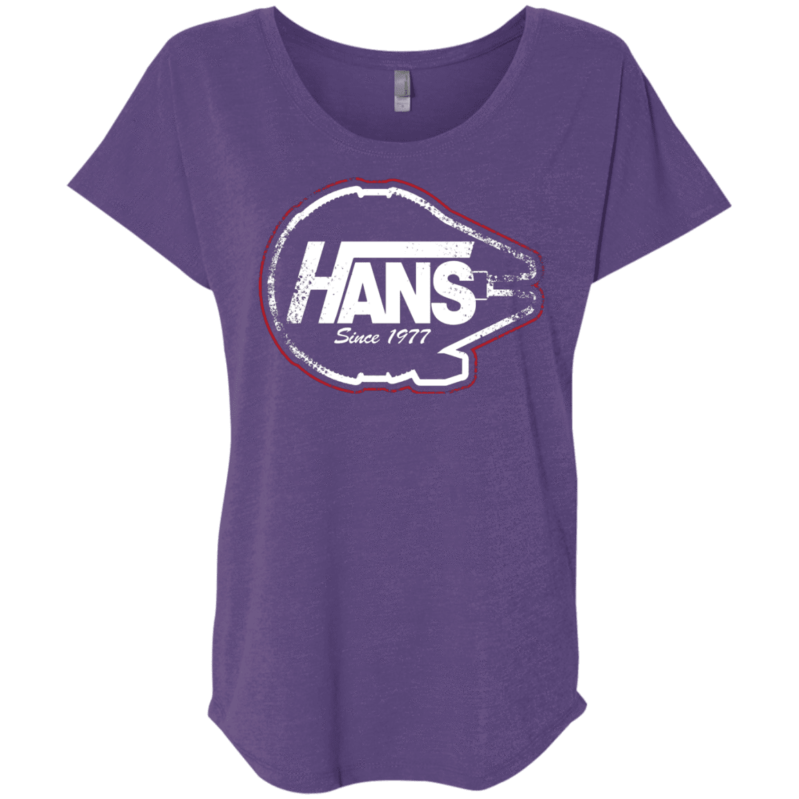 T-Shirts Purple Rush / X-Small Hans Triblend Dolman Sleeve
