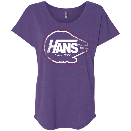 T-Shirts Purple Rush / X-Small Hans Triblend Dolman Sleeve