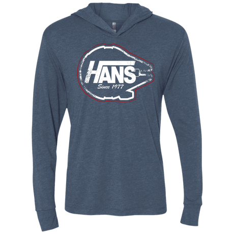 T-Shirts Indigo / X-Small Hans Triblend Long Sleeve Hoodie Tee