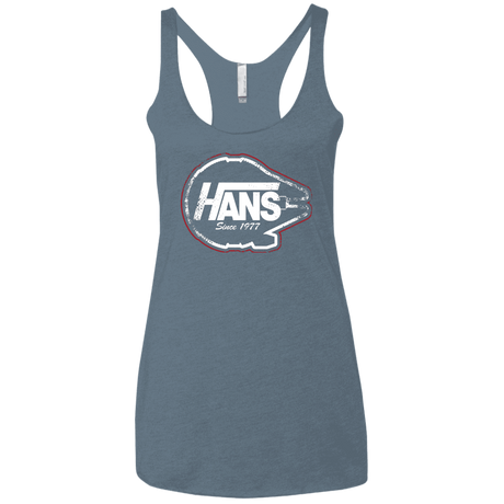 T-Shirts Indigo / X-Small Hans Women's Triblend Racerback Tank