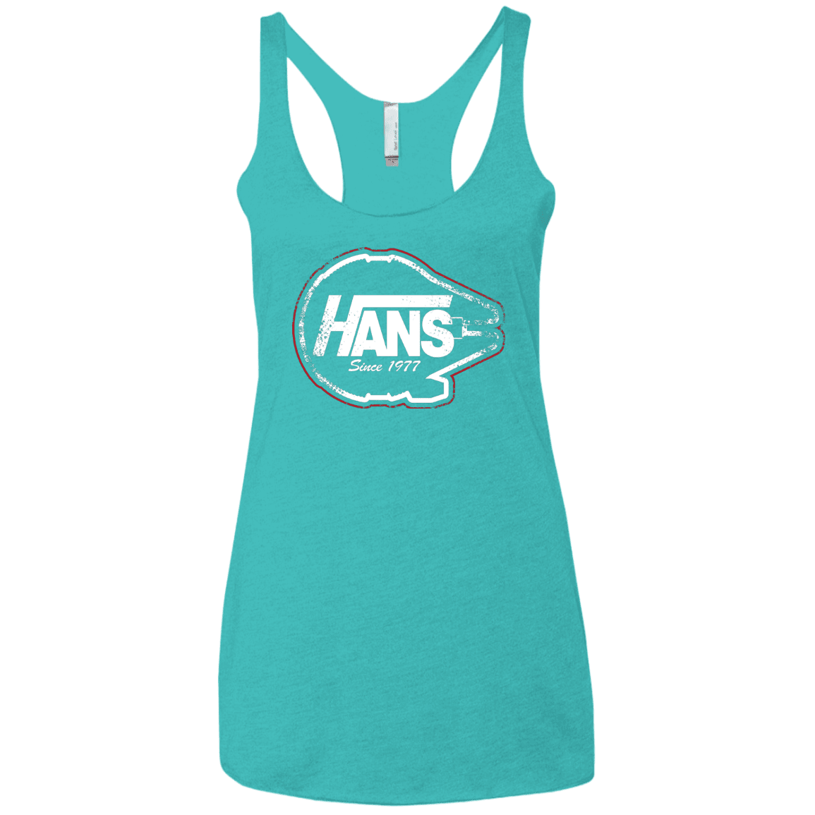 T-Shirts Tahiti Blue / X-Small Hans Women's Triblend Racerback Tank