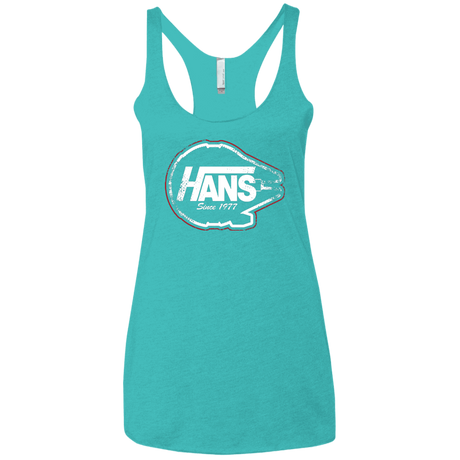 T-Shirts Tahiti Blue / X-Small Hans Women's Triblend Racerback Tank