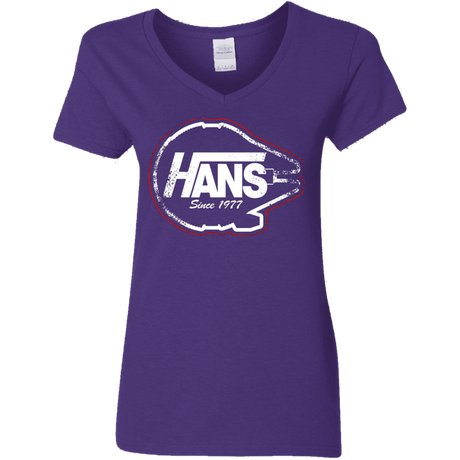 T-Shirts Purple / S Hans Women's V-Neck T-Shirt