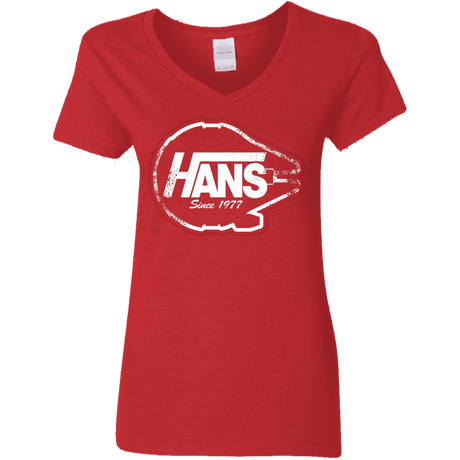 T-Shirts Red / S Hans Women's V-Neck T-Shirt