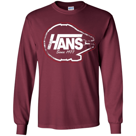 T-Shirts Maroon / YS Hans Youth Long Sleeve T-Shirt