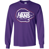 T-Shirts Purple / YS Hans Youth Long Sleeve T-Shirt